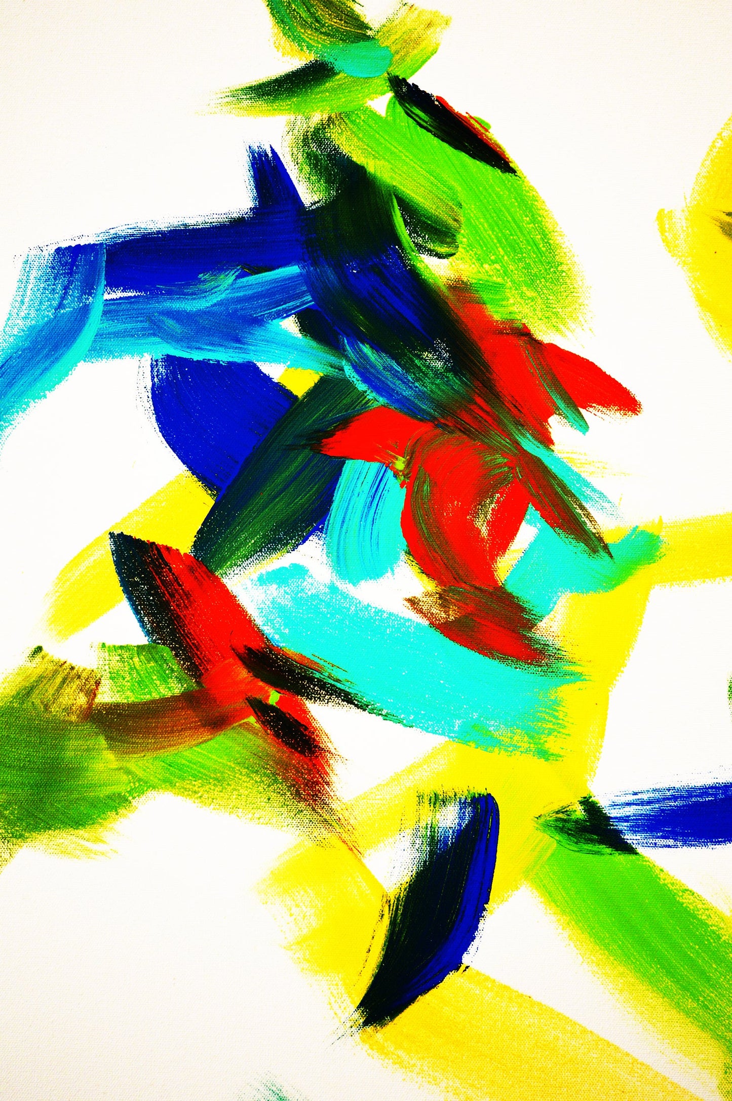 Yellow and Blue, 020223 36" x 48"